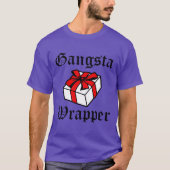 Gangsta Wrapper grappig kerstfeest grappig T-shirt (Voorkant)