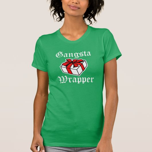 Gangsta Wrapper grappig kerstfeest shirt (Voorkant)