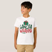 Gangsta Wrapper - Grappig kerstfeest T-shirt (Voorkant volledig)