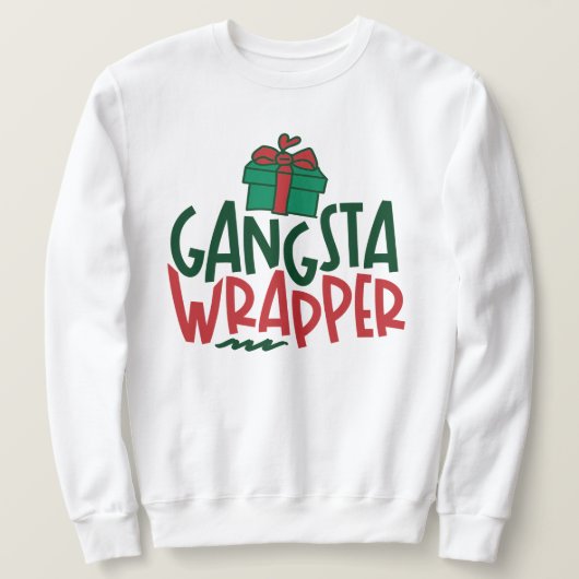 Gangsta Wrapper - Grappig kerstfeest Trui (Design voorkant)