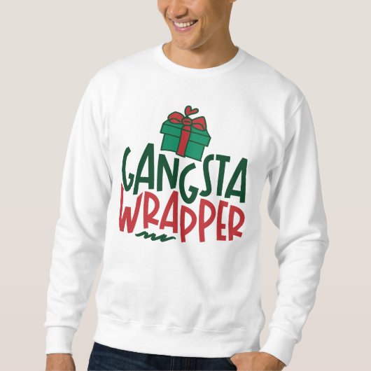 Gangsta Wrapper - Grappig kerstfeest Trui (Voorkant)
