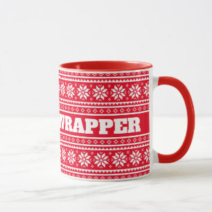 Gangsta Wrapper grappig rood Kerst mok cadeau