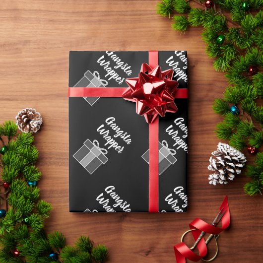 Gangsta Wrapper grappig zwart Kerstmis Cadeaupapier (Feestdagen Geschenken)
