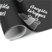 Gangsta Wrapper grappig zwart Kerstmis Cadeaupapier (Rol Hoek)