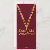 Gangsta Wrapper Happy HOLLA Days Kerstmis Feestdagenkaart (Achterkant)