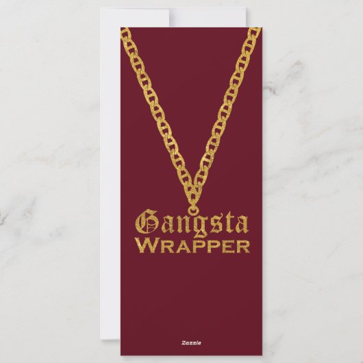 Gangsta Wrapper Happy HOLLA Days Kerstmis Feestdagenkaart (Achterkant)