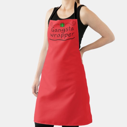 Gangsta Wrapper Holiday Apron Schort (Insitu)