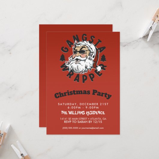 Gangsta Wrapper Kaart (Voorkant / Achterkant in situ)