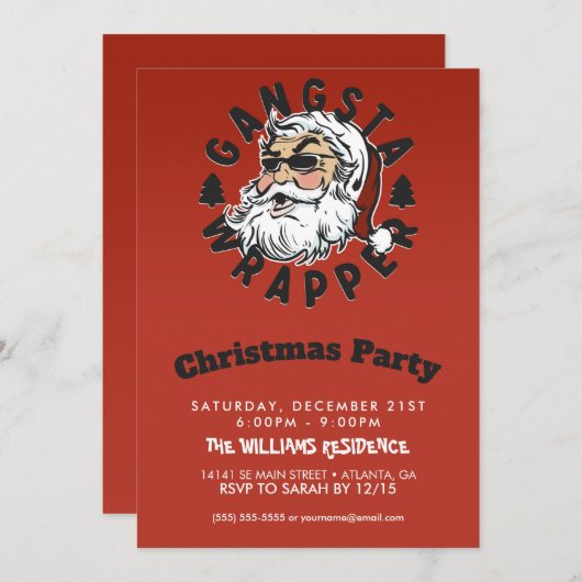 Gangsta Wrapper Kaart (Voorkant / Achterkant)