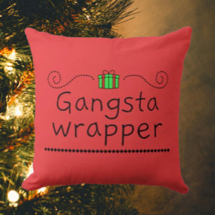 Gangsta Wrapper Kerstdeken Kussen