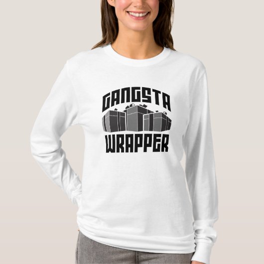 Gangsta Wrapper Kerstfeestdag Cadeaus T-shirt (Voorkant)