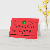Gangsta Wrapper Kerstkaart Kaart (Gele Bloem)