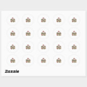 Gangsta Wrapper Kerstman Kerstmis Ronde Sticker (Vel)