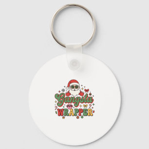 Gangsta Wrapper Kerstman Kerstmis Sleutelhanger
