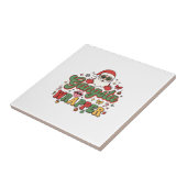 Gangsta Wrapper Kerstman Kerstmis Tegeltje (Zijkant)