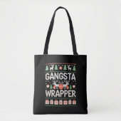Gangsta Wrapper Kerstmis Horrortrui Kerstmis Tote Bag (Voorkant)