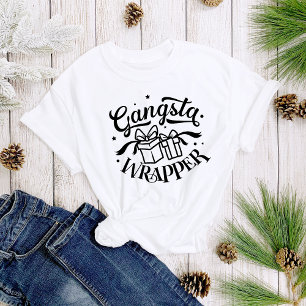Gangsta Wrapper Leuk Schattige Kerstmis Vrouwen T-shirt