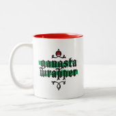 Gangsta Wrapper met de naam Green Red Tweekleurige Koffiemok (Links)