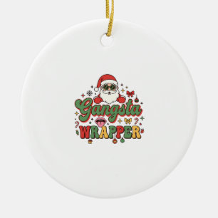 Gangsta Wrapper Sinterklaas Kerstmis Keramisch Ornament