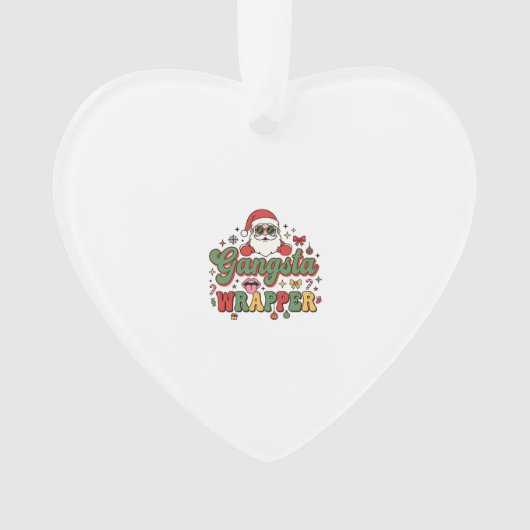 Gangsta Wrapper Sinterklaas Kerstmis Ornament (voorkant)
