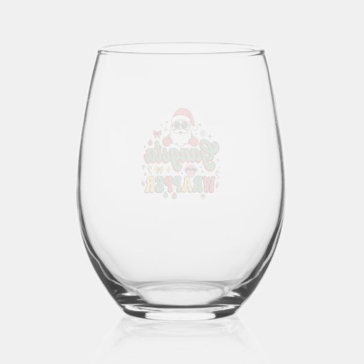 Gangsta Wrapper Sinterklaas Kerstmis Wijnglas Zonder Voet (Voorkant)