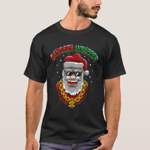 Gangsta Wrapper Sinterklaas uit de capuchon Wrappi T-shirt