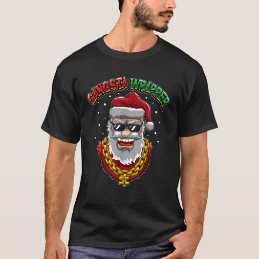Gangsta Wrapper Sinterklaas uit de capuchon Wrappi T-shirt (Voorkant)