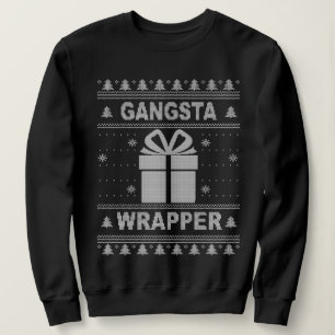 Gangsta Wrapper Ugly met kerstkeuken. Trui