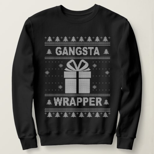 Gangsta Wrapper Ugly met kerstkeuken. Trui (Design voorkant)