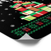 Gangsta Wrapper Ugly Sweater Kerstmis T Poster (Hoek)