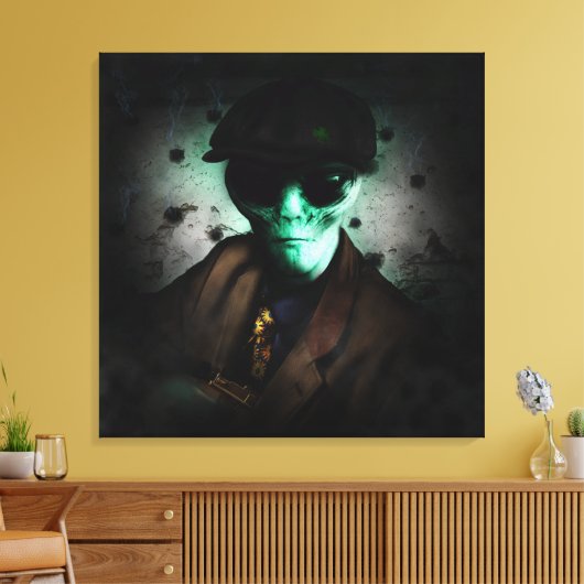 Gangster Alien Canvas Afdruk (Insitu (Woonkamer))