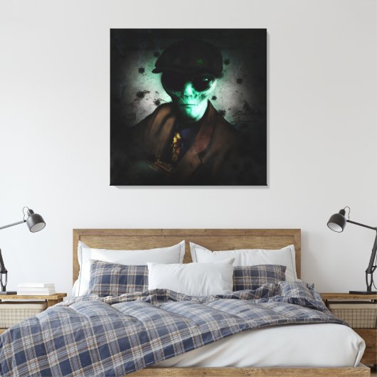 Gangster Alien Canvas Afdruk (Insitu (Slaapkamer))