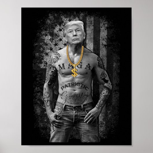 Gangster Anti Liberal Pro Trump Republikeinse Prem Poster (Voorkant)