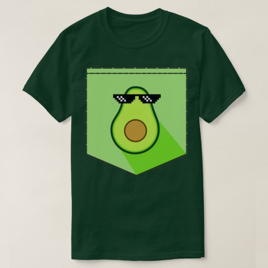 Gangster avocado met bril t-shirt (Design voorkant)