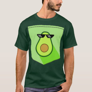 Gangster avocado met bril t-shirt