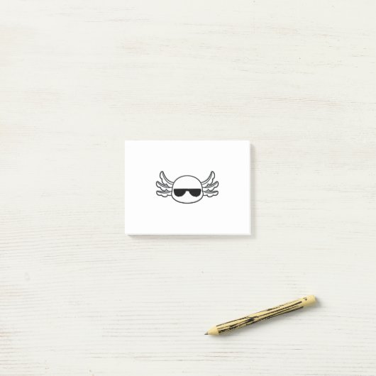 Gangster Axolotl Shades Funny Fish Funny Post-it® Notes (Op bureau)