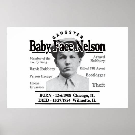 Gangster Baby Face Nelson Poster (Voorkant)