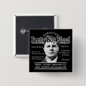 Gangster Boy Floyd Vierkante Button 5,1 Cm (Voorkant /achterkant)