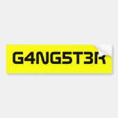 Gangster! Bumpersticker (Voorkant)