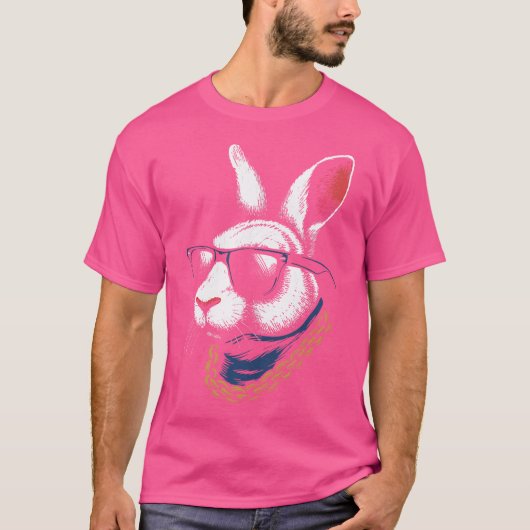 Gangster Bunny Met Zonnebril Cool Hip-Hop Rap St T-shirt (Voorkant)