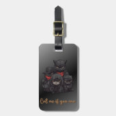 Gangster Cat Bagagelabel | Kat me als je kunt (Voorkant verticaal)