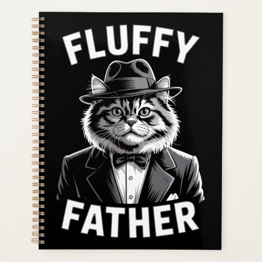 Gangster Cat Fluffy Father Planner (Voorkant)
