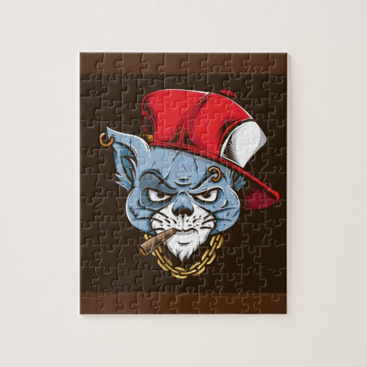 Gangster Cat Legpuzzel (Verticaal)