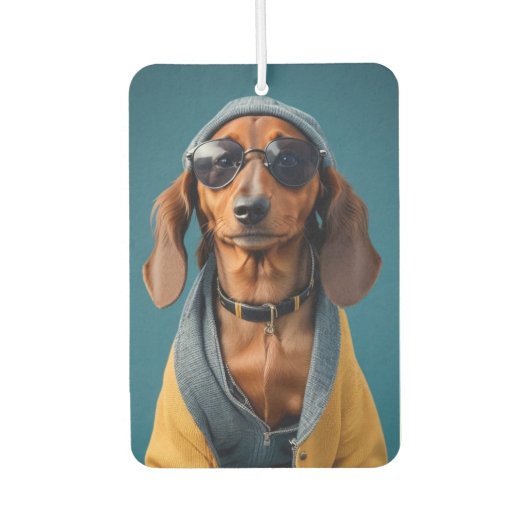 Gangster Dachshund Luchtverfrisser (Voorkant)