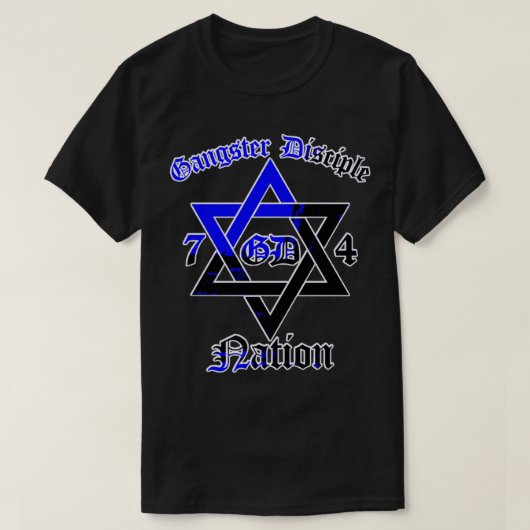 Gangster Disciple Nation GD 74 Folks GDN T-shirt (Design voorkant)