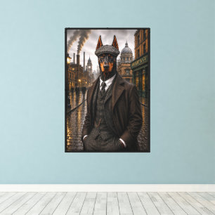 Gangster Dobermann Canvas Afdruk