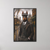 Gangster Dobermann Canvas Afdruk (Voorkant)