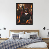 Gangster Dobermann Canvas Afdruk (Insitu (Slaapkamer))