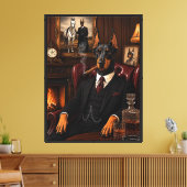Gangster Dobermann Canvas Afdruk (Insitu (Woonkamer))