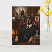 Gangster Dobermann Kaart (Gele Bloem)